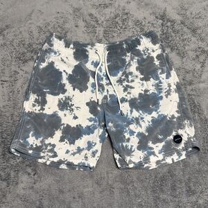 RVCA Men’s Manic Stretch Swim Trunks Tie Dye Pattern Blue White Size S Small